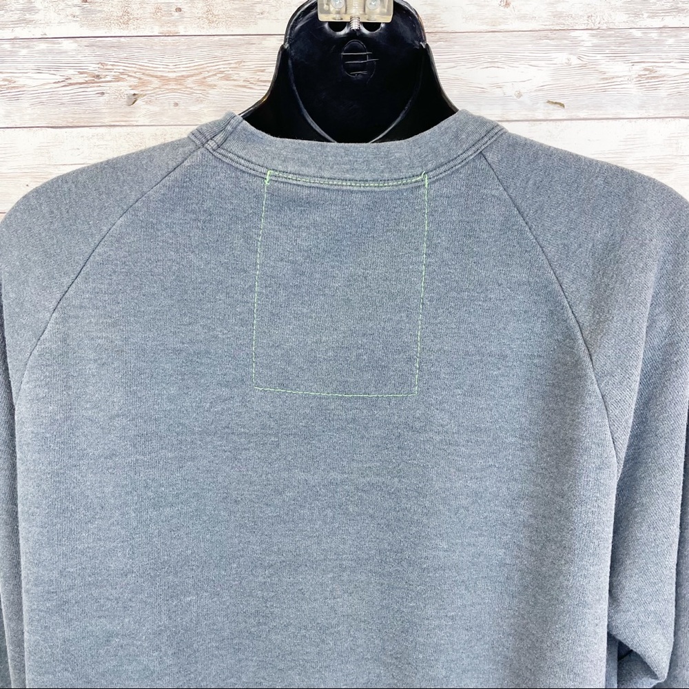 AVIATOR NATION Rainbow Embroidered Charcoal Gray Pullover Sweatshirt - Picture 8 of 10